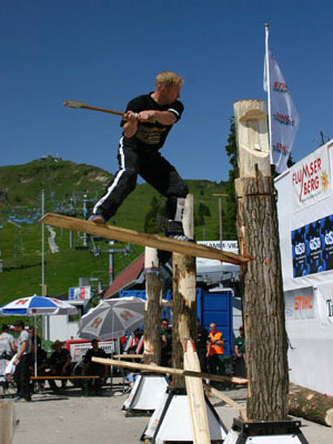 Holzf�ller-Show Springboard