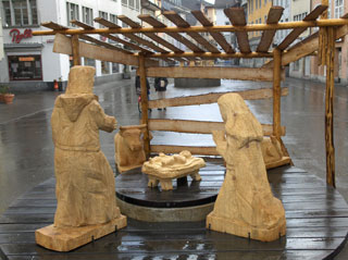 Krippe - Maria und Josef mit Jesus